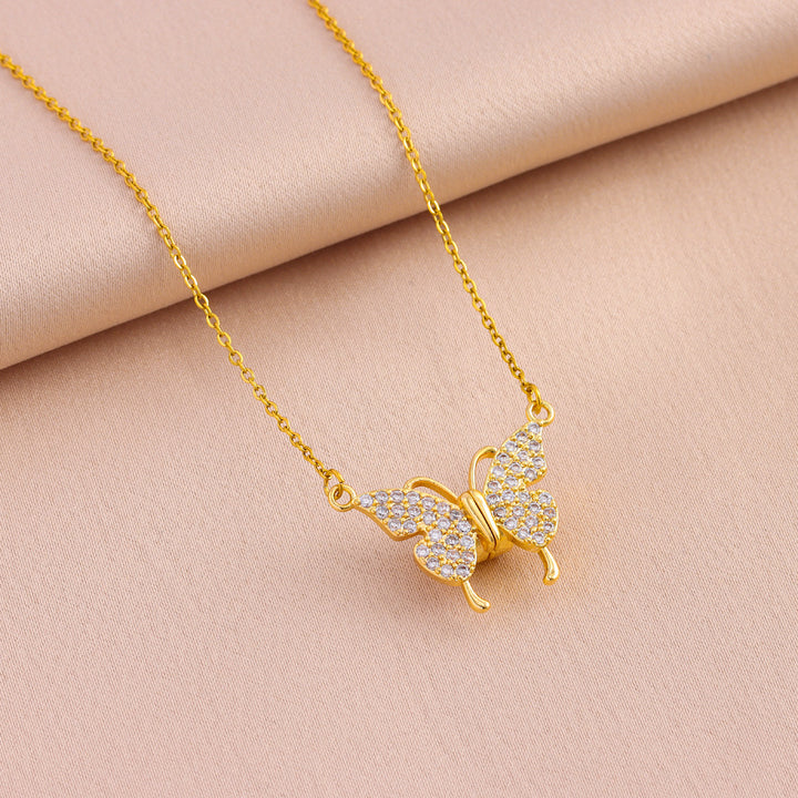 18K Gold Plated Detachable Butterfly Necklace buy 1 get 1 free